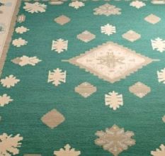 Handknotted Modern Geometric Wool Rug